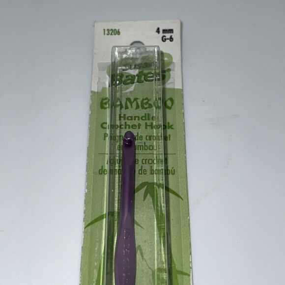 Susan Bates Bamboo Handle Crochet Hook 4mm - Picture 2 of 3